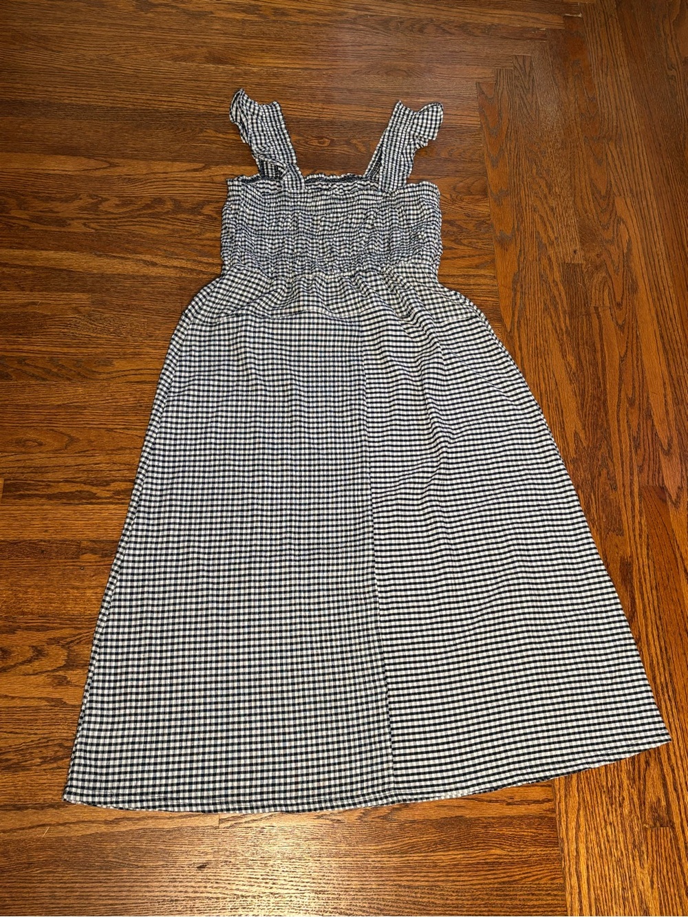 Old Navy Black and White Gingham Maxi Dress